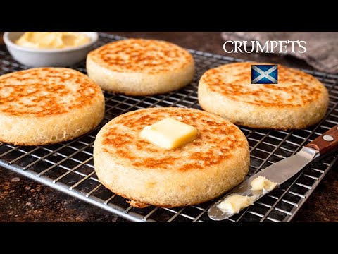 Traditional Homemade British savoury crumpet recipe | Breakfast Crumpets
