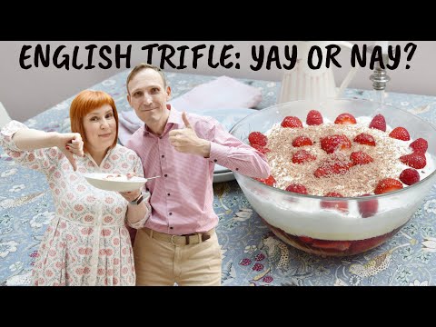 We made a CLASSIC ENGLISH SUMMER TRIFLE for the first time! (kitchen news included)