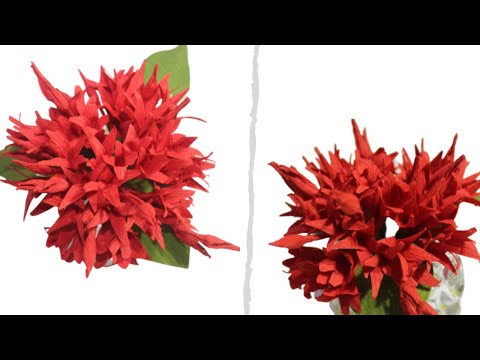 Beautiful Flowers Making With Paper  হাতের তৈরি জিনিস  Kamrun Handcrift