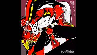 【マリンのお宝】幽霊船戦の赤マリン描いてみた#宝鐘マリン #マリンのお宝 #イラストメイキング