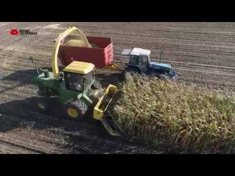 John Deere 5820 hakselaar in actie!!!