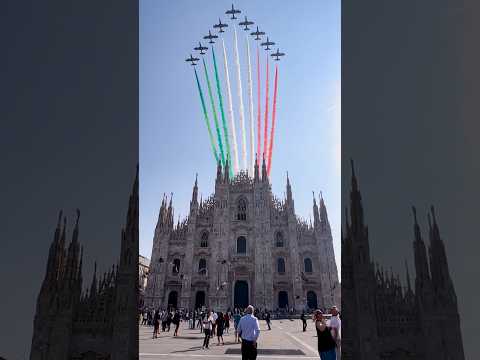 100 years of Italy air force celebrations #italy ##duomomilano