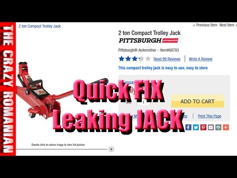 HOW TO: fix repair a leaking hydraulic floor jack - Harbor freight Tools Pittsburgh