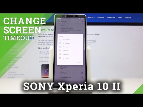 How to Change Screen Timeout on SONY Xperia 10 II - Screen Settings