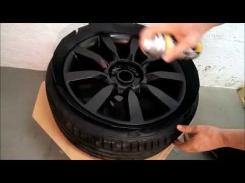 Felgen dippen mit Plasti Dip rim painting alloy wheels paint Sprühfolie