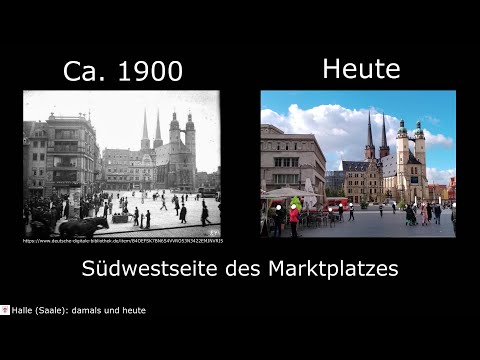 Halle (Saale) damals vs. heute #3