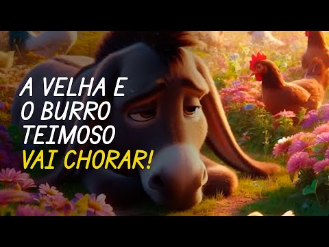 A VELHA E O BURRO TEIMOSO