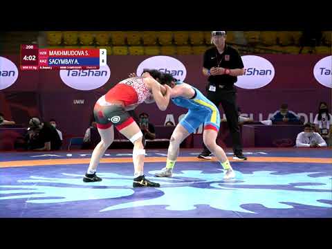 Round 3 WW - 53 kg: S. MAKHMUDOVA (UZB) v. A. SAGYMBAY (KAZ)