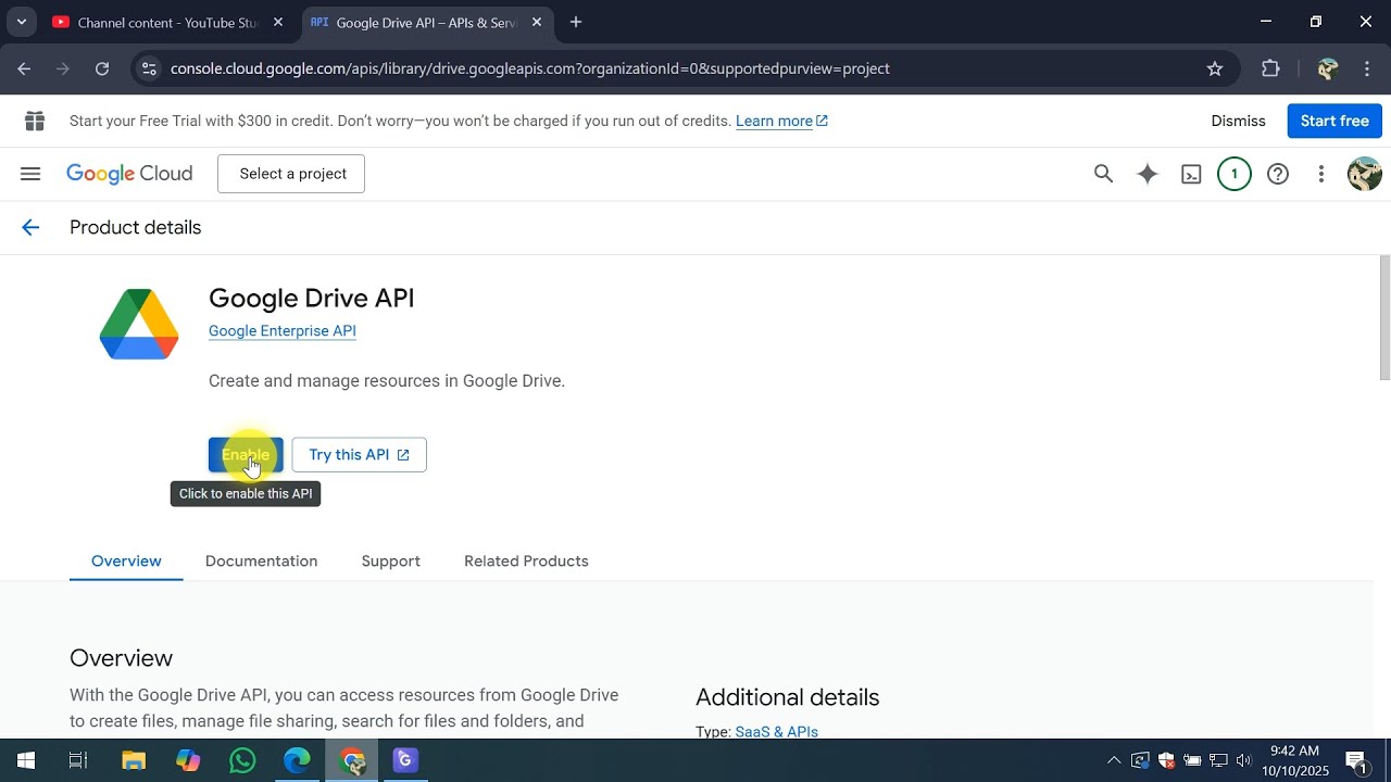 How To Enable the Google Drive API