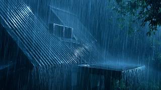 (No Ads) Heavy Rain on Metal Roof at Night 🌙 | 3-Minute Deep Sleep White Noise