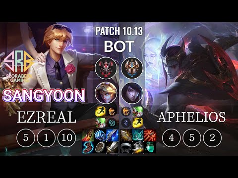 SRB Sangyoon Ezreal vs Aphelios Bot - KR Patch 10.13