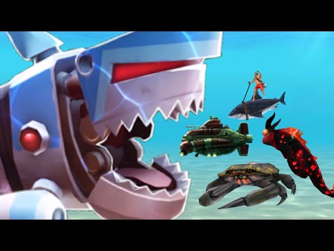 New Giant Monster Robo Shark Gameplay - Hungry Shark Evolution