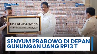 Senyum Prabowo di Depan Gunungan Uang Rp13 Triliun Hasil Korupsi CPO yang Kembali ke Negara