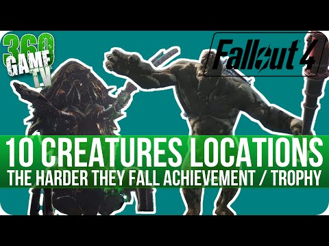 Fallout 4 - 10 Giant Creature (Behemoth/Mirelurk Queen) Locations - The Harder They Fall Achievement