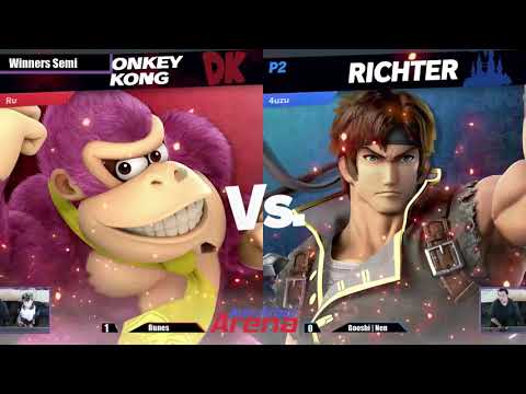Ann Arbor Arena #28 Winners Semis Runes (Donkey Kong) vs Gooshi | Nen (Richter)
