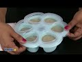 BEABA SILIKONINIS KŪDIKIO MAISTO KONTEINERIS MULTIPORTIONS, XL (6X150 ML), Pilkas