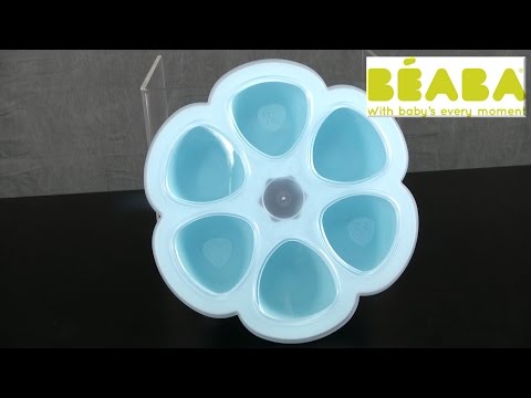 BEABA SILIKONINIS KŪDIKIO MAISTO KONTEINERIS MULTIPORTIONS, XL (6X150 ML), Pilkas video