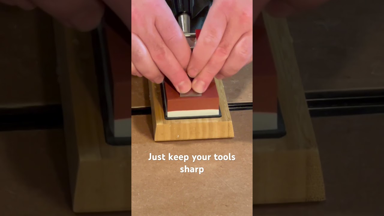 This is how I do it. Check out my full tutorial. #chisel #woodworking #sharpening