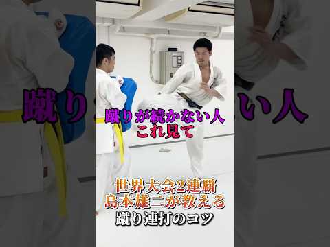 【連打で崩す】蹴り連打のコツ #島本道場 #空手 #karate #ミット打ち #コンビネーション #格闘技
