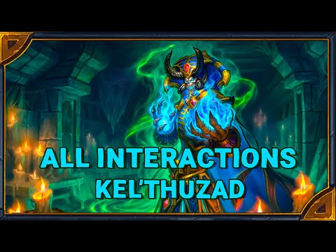 Hearthstone. All Interactions New Mage Hero - Kel'Thuzad