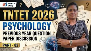 TNTET 2026 - PSYCHOLOGY - PYQ DISCUSSION PART - 02
