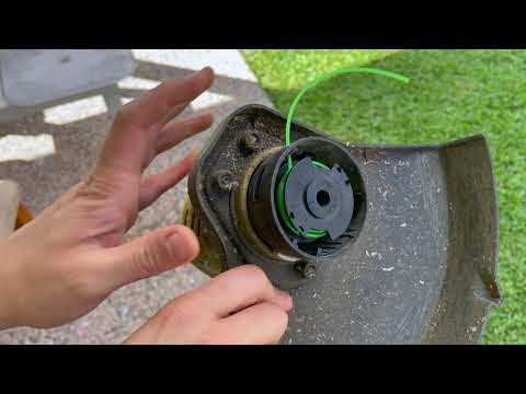 How to Re-tread the Line on the Ryobi Cordless One+ 18V Line Trimmer
