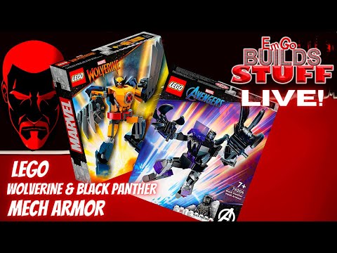 LEGO Wolverine & Black Panther Mech Armor: EmGo Builds Stuff LIVE!