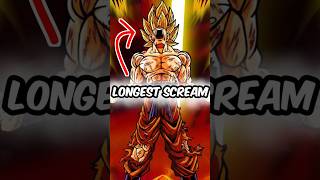LONGEST GOKU SCREAM! #shorts #goku #dragonball #shortsviral viral #voiceacting #anime #facts