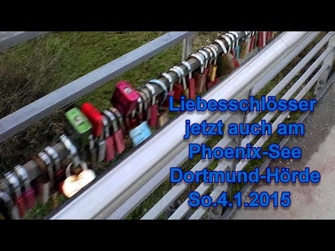 Liebesschlösser jetzt auch am Phoenix-See Dortmund-Hörde So.4.5.2015