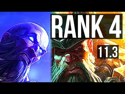 RYZE vs GANGPLANK (TOP) | Rank 4, 7/2/3 | KR Challenger | v11.3