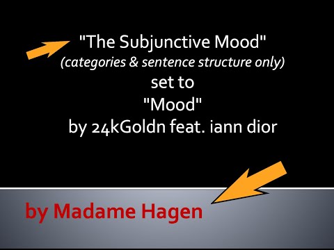 French SONG "Subjunctive Mood" set to "Mood" by 24kGoldn feat. iann dior