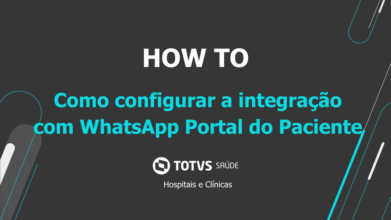 How To | Como configurar a integração com WhatsApp #PORTALDOPACIENTE