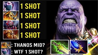 Infinity Stones Thanos Mid 1 Finger K.O All Meta Heroes Even Aeon Can&#39;t Help Fun Top Rank Dota 2