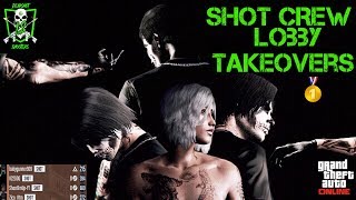 (GTA ONLINE) SHOT CREW TAKING OVER TRYHARD LOBBIES! | Ft: AIMS, XANU, DISX, & RXIN (Lobby Takeovers)
