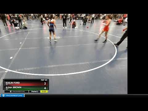 122 Lbs Cons. Round 3 - Kailin Ford, TX Vs Ileah Brown, TX Ca98