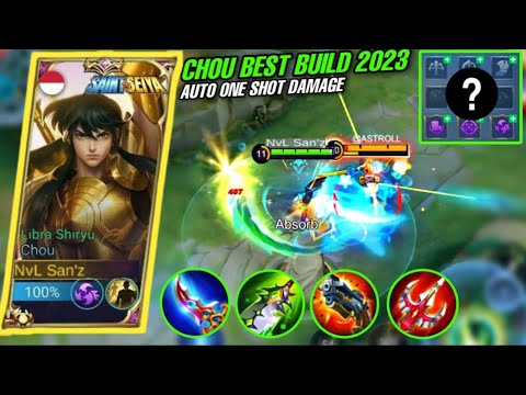 CHOU BEST BUILD 2023 ONE SHOT BUILD (Tutorial One Shot) CHOU NEW META GAMEPLAY - MOBILE LEGENDS
