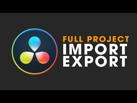 How to Import or Export a Davinci Resolve Project.