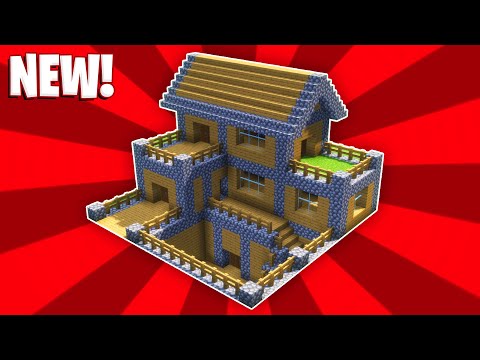 Minecraft House Tutorial :  (#19) Large Wooden Survival House (How to Build)