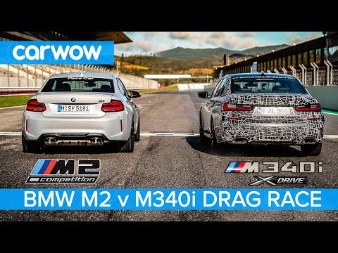BMW M340i 2019 vs M2 Competition - DRAG RACE & ROLLING RACE...you'll be amazed how close it is.