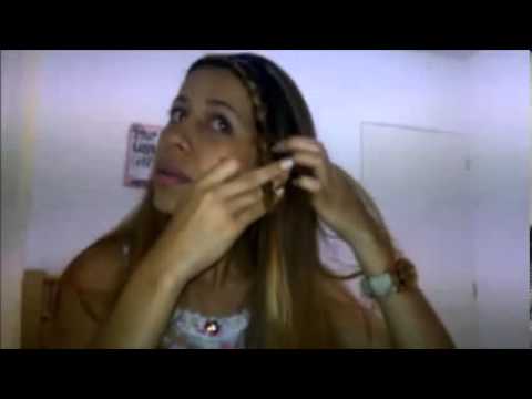 Trança escama de peixe + trança tiara