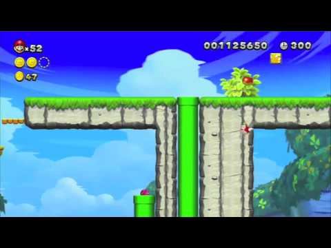 New Super Mario Bros. U - Walkthrough Part 22 (100%) - Sparkling Waters-3 (3-3)