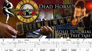 Guns N' Roses - Dead Horse guitar solo lesson (with tablatures and backing tracks)