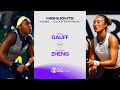 Coco Gauff vs. Zheng Qinwen | 2024 Rome Quarterfinal | WTA Match Highlights