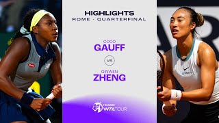 Теннис Coco Gauff vs. Qinwen Zheng | 2024 Rome Quarterfinal | WTA Match Highlights