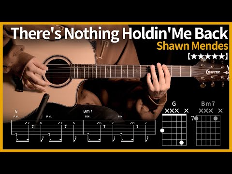 416.Shawn Mendes - There's Nothing Holdin'Me Back 기타커버 【★★★★★】 | Guitar tutorial |ギター 弾いてみた 【TAB譜】