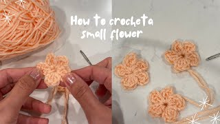 Small crochet flower aplique tutorial