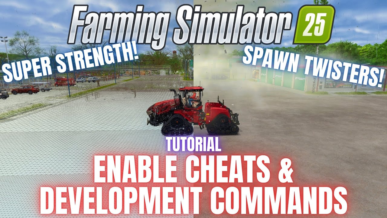 ENABLE CHEATS & DEVELOPMENT CONTROLS - TUTORIAL - Farming Simulator 25