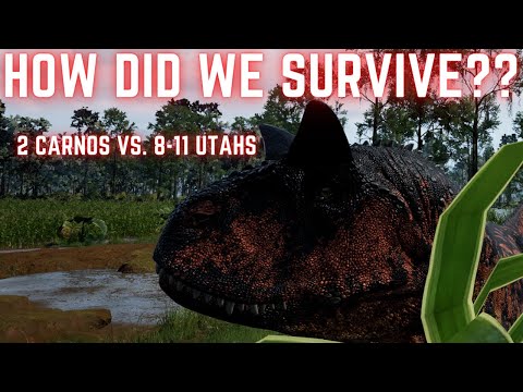 MOST INSANE CARNO FIGHT YET! | Fighting For Survival | (How To Fight) Carnos Vs. 8-11 Utahs | Evrima