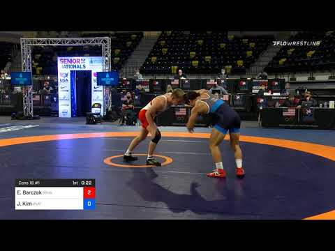 74 Kg Consolation Evan Barczak Pennsylvania RTC Vs Joshua Kim Unattached