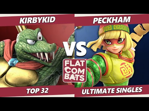 Flat Combats 3 Top 32 - KirbyKid (K Rool) Vs. Peckham (Min Min) SSBU Smash Ultimate